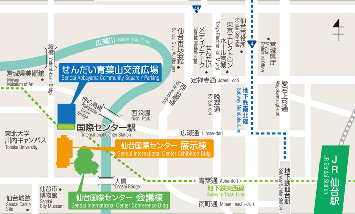 Sendai International Center Map