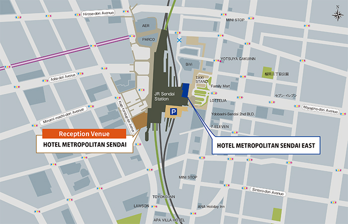 HOTEL METROPOLITAN SENDAI MAP